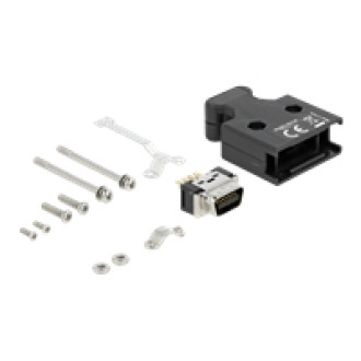 DELOCK MDR Stecker 14 Pin Lötanschluss mit Gehäuse