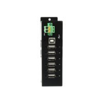 EXSYS EX-1596HMVS 6 Port USB 2.0metall HUB mit 15KV ESD Überspannungs-Schutz Din-Rail