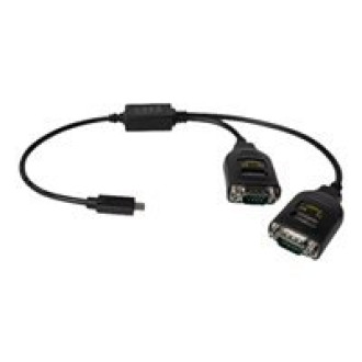 DELOCK Adapter USB Type-C zu 2xSeriell RS-232 DB9 mit 15 kV ESD Schutz