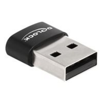 DELOCK USB 2.0 Adapter USB Typ-A Stecker zu USB Type-C Buchse schwarz