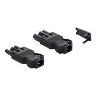 DELOCK Installationssteckverbinder 3-polig Schraubanschluss schwarz 1 Satz