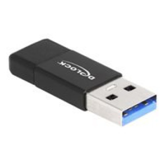 DELOCK USB 3.2 Gen 2 Adapter USB Typ-A Stecker zu USB Type-C Buchse schwarz