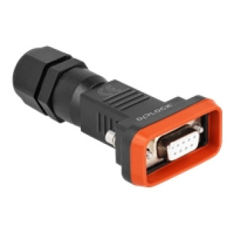 DELOCK D-Sub 9 Pin Buchse mit Gehäuse IP67 wasserfest