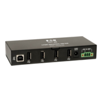 EATON TRIPPLITE 4-Port Industrial-Grade USB 2.0 Hub 15kV ESD Immunity Metal Housing Mountable