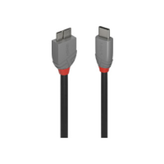 LINDY 1m USB 3.2 Typ C an Micro-B Kabel Anthra Line