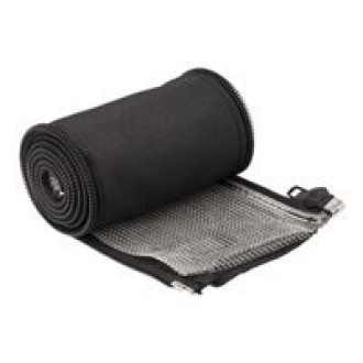 DELOCK EMV Abschirmgeflechtschlauch mit Reissverschluss hitzebeständig 1 m x 25 mm schwarz