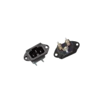 BACHMANN Heissgeräteinbaustecker 155degC C16A mit Schraubanschlussen schwarz