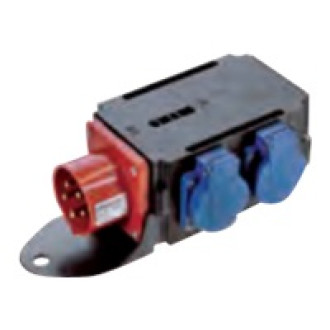 BACHMANN CEE-Adapter 16A 400V 3xSchutzkontakt IP44