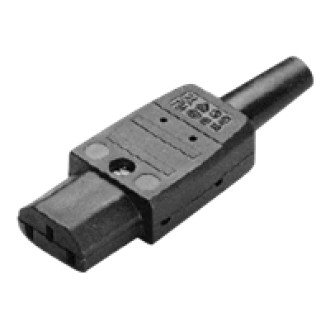 BACHMANN Kaltgerätekupplung IEC320 C13 10A/250VAC schwarz Schraubanschluss