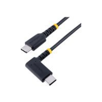 STARTECH.COM 3ft 1m USB C Charging Cable Right Angle 60W PD 3A Heavy Duty Fast Charge USB-C Cable Durable Rugged Aramid Fiber