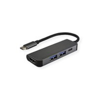 VALUE USB Typ C Dockingstation HDMI 4K 2x USB Typ A + Typ C PD Power Delivery