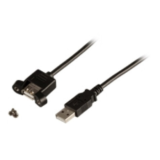 EFB USB A Stecker / A Einbaubuchse 0.5m High Speed USB2.0