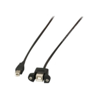 EFB USB B Stecker / B Einbaubuchse 3m High Speed USB2.0
