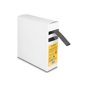 DELOCK Schrumpfschlauch Box mit Innenkleber Schrumpfungsrate 4:1 5m x 12mm schwarz