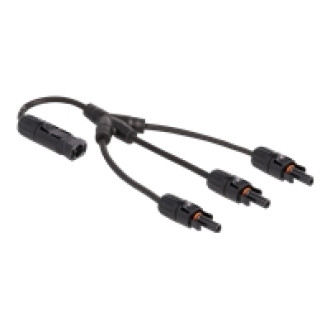 DELOCK DL4 Solar Splitter Kabel 1 x Stecker zu 3 x Buchse 35cm schwarz