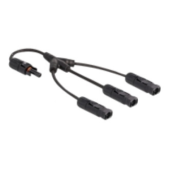 DELOCK DL4 Solar Splitter Kabel 1 x Buchse zu 3 x Stecker 35cm schwarz
