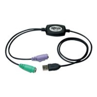 EATON TRIPPLITE Compact USB to PS/2 Keyboard/Mouse adapter PS/2 F to USBM Keyboard / mouse adapter USB M to PS/2 F Black