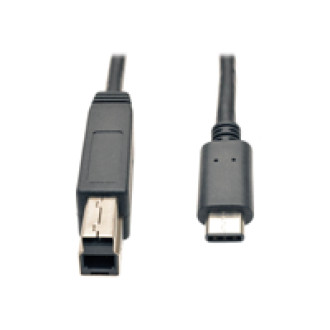 EATON TRIPPLITE USB-C to USB Type-B Cable M/M - USB 3.1 Gen 2 10 Gbps Thunderbolt 3 Compatible 3ft. 0,91m