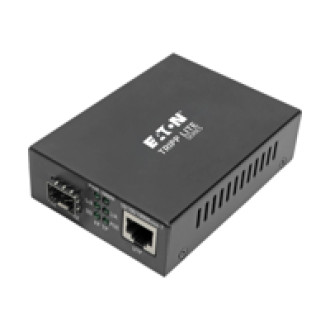 EATON TRIPPLITE Gigabit SFP Fiber to Ethernet Media Converter POE+ International Power Cables 10/100/1000mbps
