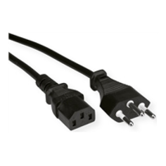 VALUE Netzkabel T12 auf C13 schwarz 3m