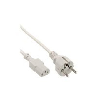 INLINE Netzkabel Schutzkontaktstecker gerade auf Kaltgeraetestecke grau 5m