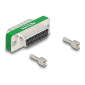DELOCK HF/EMI Entstörfilter D-Sub 15 Pin Stecker zu Buchse mit Tiefpass kapazitiv