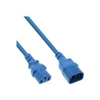 INLINE Netzkabel Kaltgeraeteverlaengerung C13 zu C14 1m blau