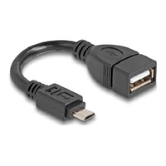 DELOCK USB 2.0 OTG Kabel Typ Micro-B Stecker zu Typ-A Buchse 11cm