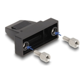 DELOCK D-Sub Gehäuse fur 9 Pin Stecker / Buchse Kunststoffgehäuse fur Flachbandkabel