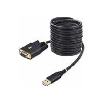 STARTECH.COM 3m USB Null Modem Kabel COM Retention FTDI USB-A zu RS232 Nullmodemkabel Wechselbare DB9 Schrauben/Muttern