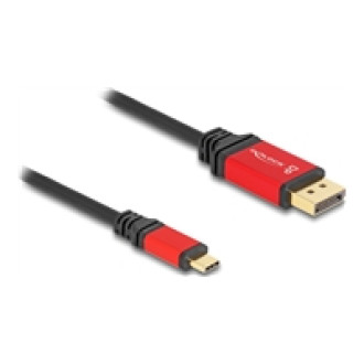 DELOCK ﻿USB Type-C zu DisplayPort Kabel DP Alt Mode 8K 30 Hz mit HDR Funktion 2m rot