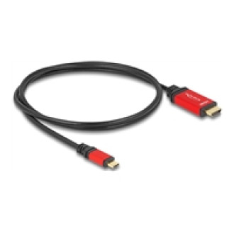 DELOCK ﻿USB Type-C zu HDMI Kabel DP Alt Mode 8K 60 Hz mit HDR Funktion 1m rot