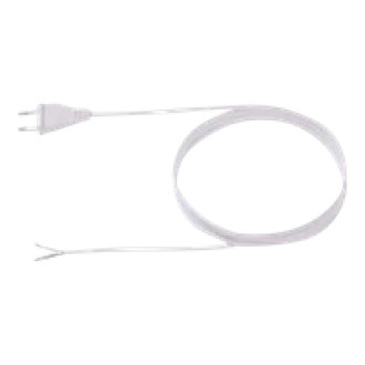 BACHMANN Zuleitung 2x0.75 3m weiss H03VVH2-F Eurostecker unverpackt