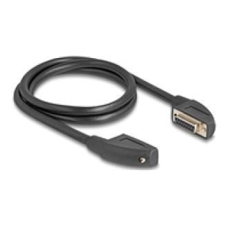 DELOCK Serielles Kabel D-Sub 15 Buchse mit Schraube 90 nach rechts gewinkelt zu D-Sub 15 Buchse mit Schraube 90 nach