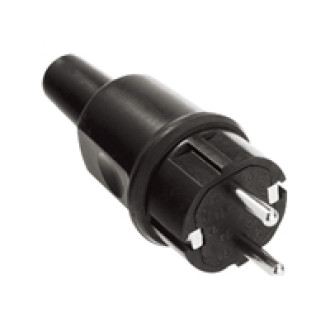 BACHMANN Vollgummistecker schwarz Typ442