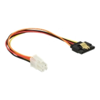 DELOCK Kabel P4 4 Pin Stecker > SATA 15 Pin Buchse 20cm