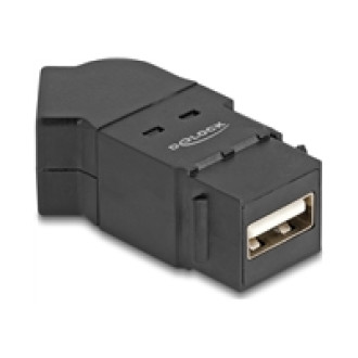 DELOCK USB 2.0 Typ-A Einbaubuchse zu Typ-A Buchse 45 gewinkelt schwarz