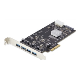 STARTECH.COM 4-Port USB PCIe Karte USB 3.2 5Gbps PCI Express Karte mit 4 unabhängigen USB-Controllern 4 USB-A Anschlusse