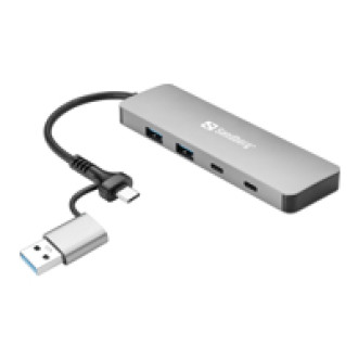 SANDBERG USB-C/A to 2xUSB-A+2xUSB-C Hub