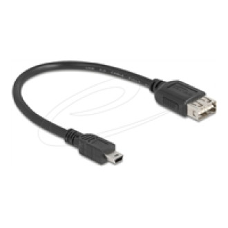 DELOCK USB 2.0 Kabel USB Typ Mini-B Stecker zu EASY USB Typ-A Buchse 0,2m