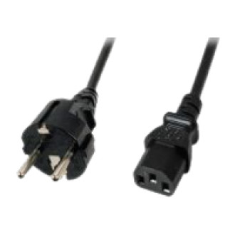 EFB Netzleitung Schutzkontakt 180 - C13 180 schwarz 2m 3 x 0,75 mm2
