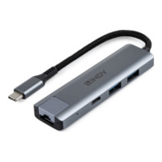 LINDY USB 3.2 Gen 2 Typ C Hub & Gigabit Ethernet