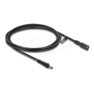 DELOCK DC Verlängerungskabel 5,5 x 2,1mm Stecker zu Buchse mit Bajonettverschluss 18 AWG 2m schwarz