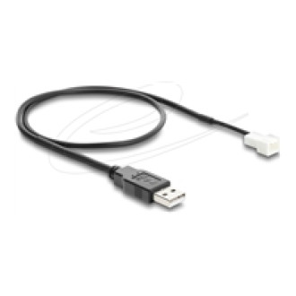 DELOCK Lufterkabel USB 2.0 Typ-A Stecker zu 3 Pin 2 Pins belegt Lufteranschluss-Stecker 50cm