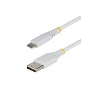 STARTECH.COM 30cm 1ft USB-A to USB-C Fast Charging Cable 15W 3A Dual-Layer Braided Nylon/TPE Jacket Durable USB-A to Type C Charger