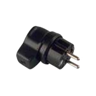 BACHMANN Vollgummi-Winkelstecker schwarz belg./franz.