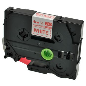 P-Touch (alternativo) compatible a Brother TZE211 rojo blanco