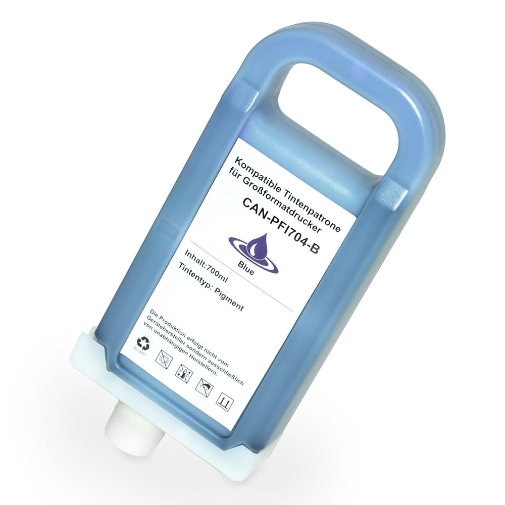 Bild fuer den Artikel IC-CANPFI704bl: Alternativ Tinte CANON PFI 704 B 3869B005 in blau