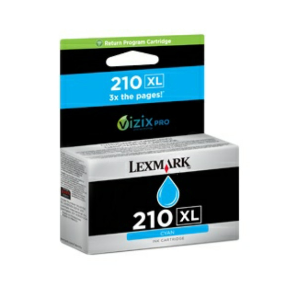 Original Cartucho con cabezal de impresión cian Lexmark 0014L0175E/210XL cyan