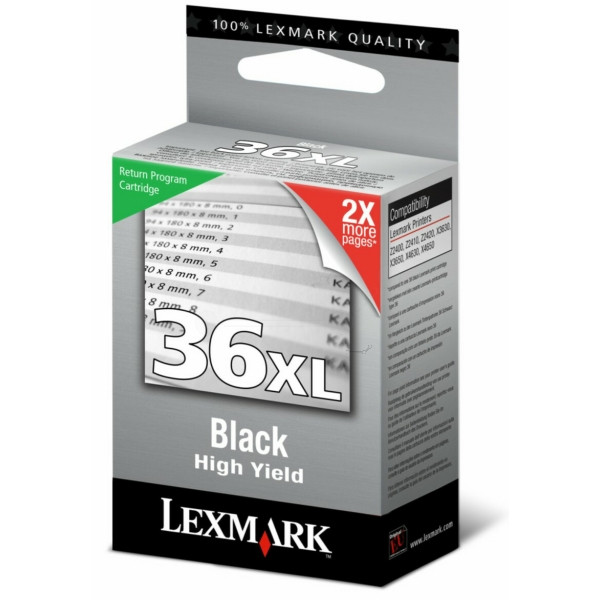 Original Cartucho con cabezal de impresión negro Lexmark 0018C2170E/36XL negro